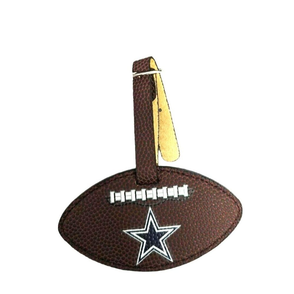 Dallas Cowboys Football Rubber Luggage Bag Tag I.D. Holder Black NFL Licensed